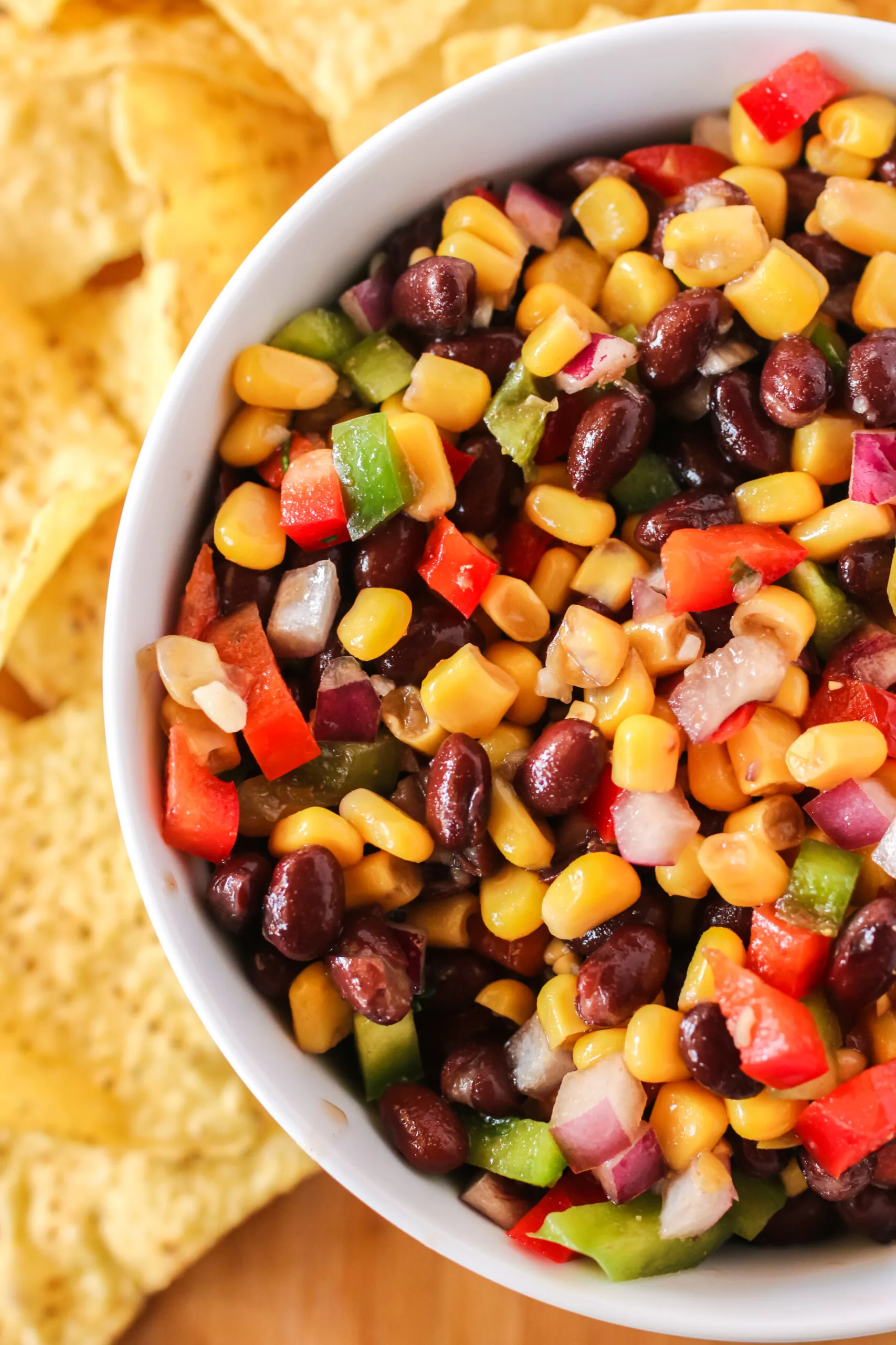 zoomed in image of black bean salsa