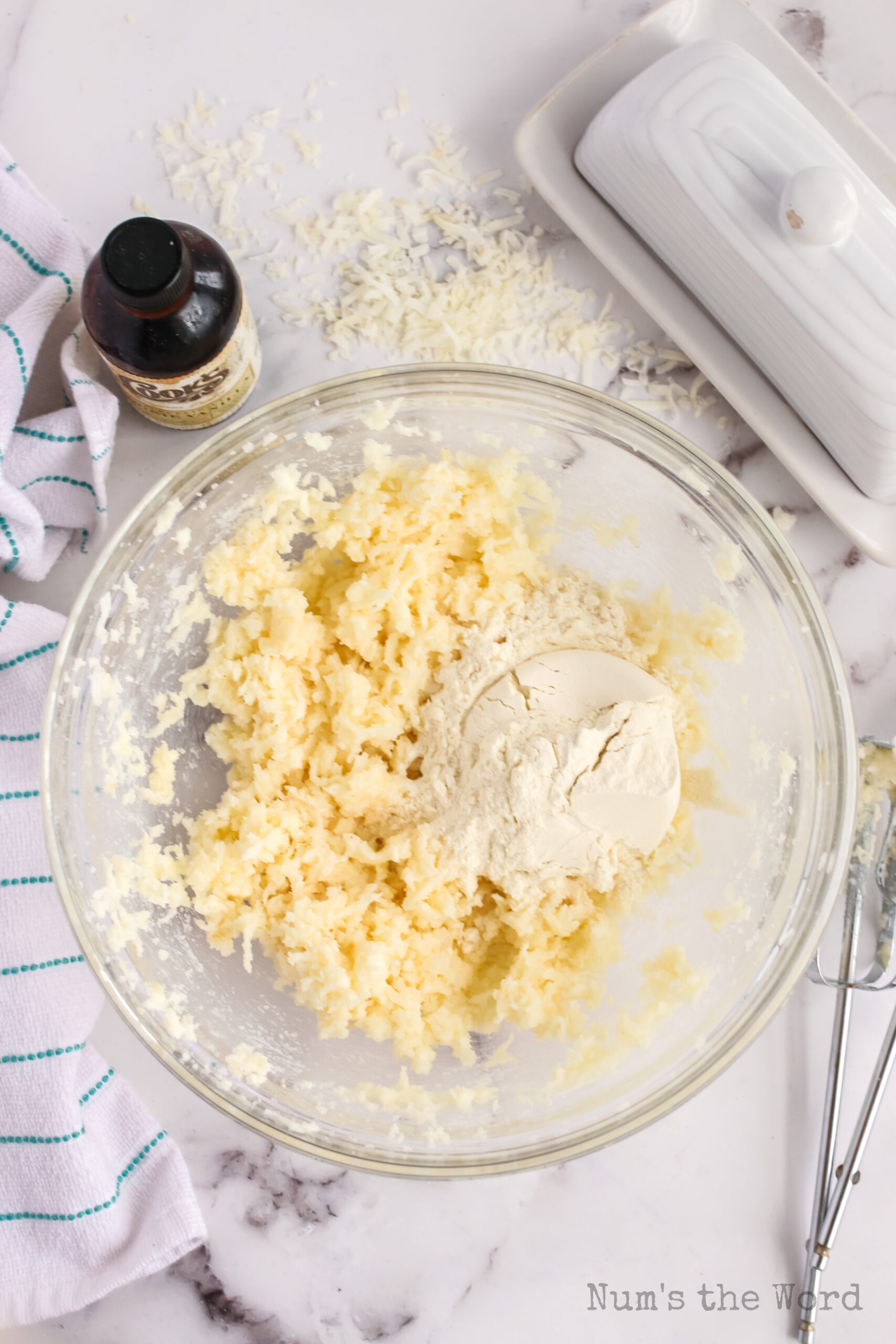 flour added to cookie dough