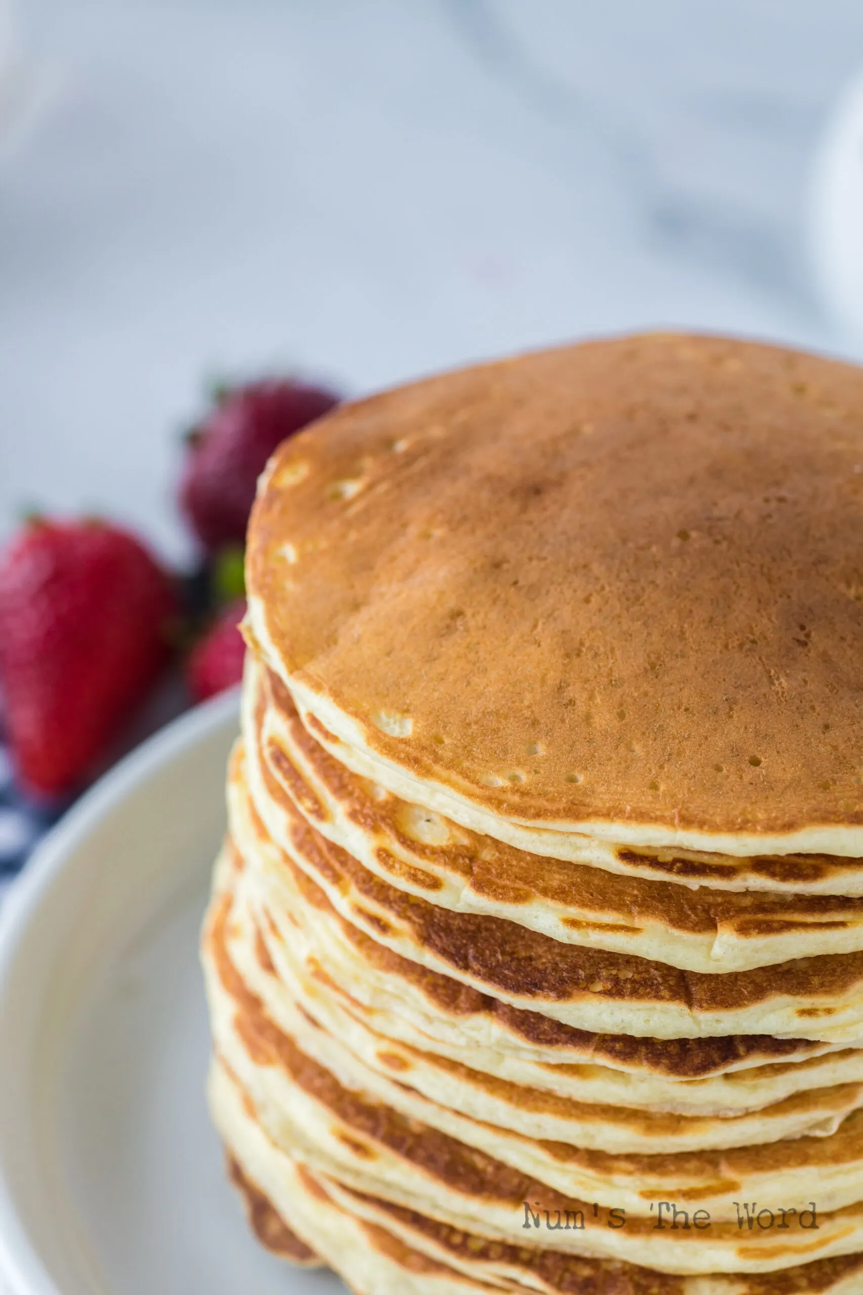 plate of buttermilk pancakes, plain without toppings