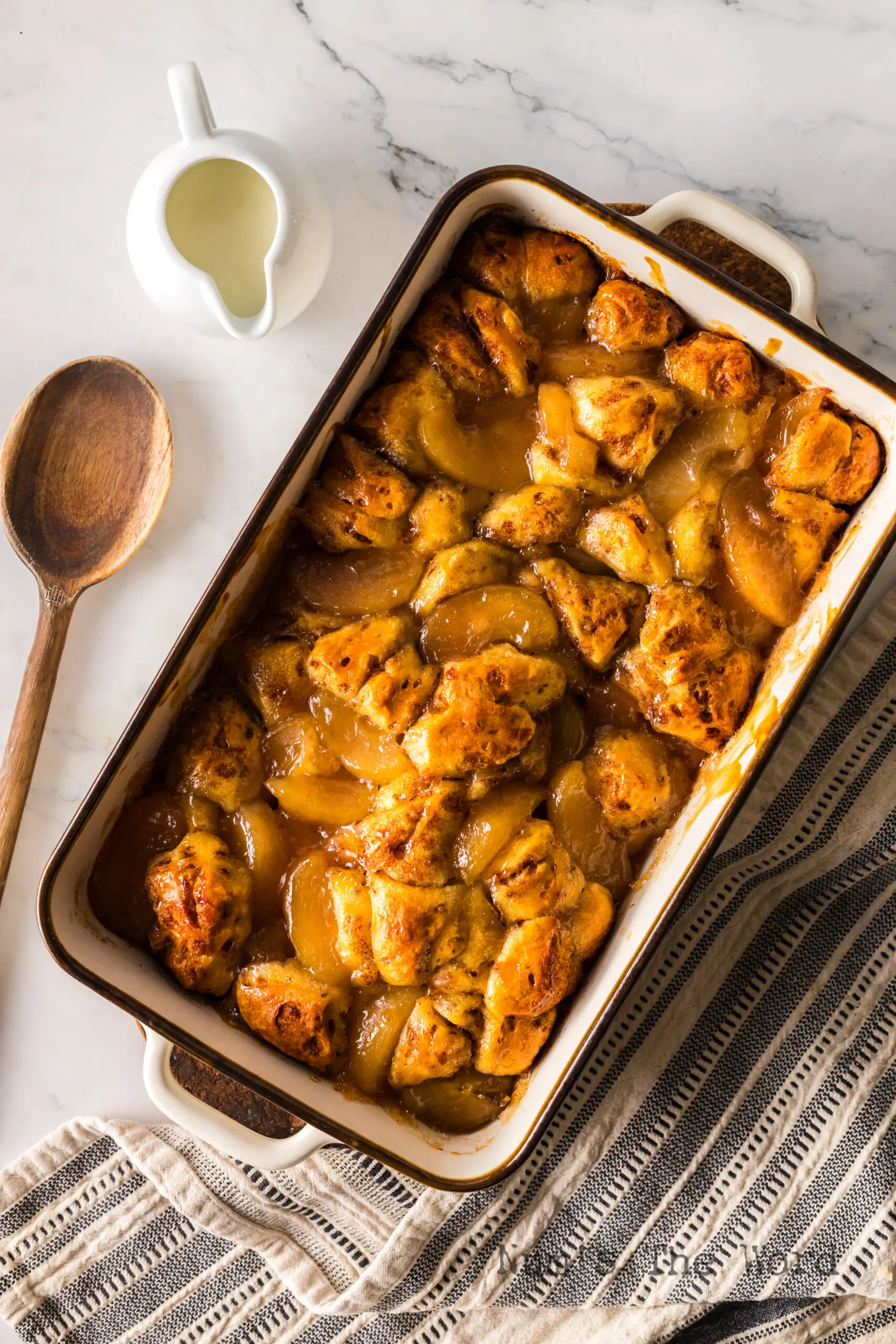 Baked casserole fresh out of the oven.