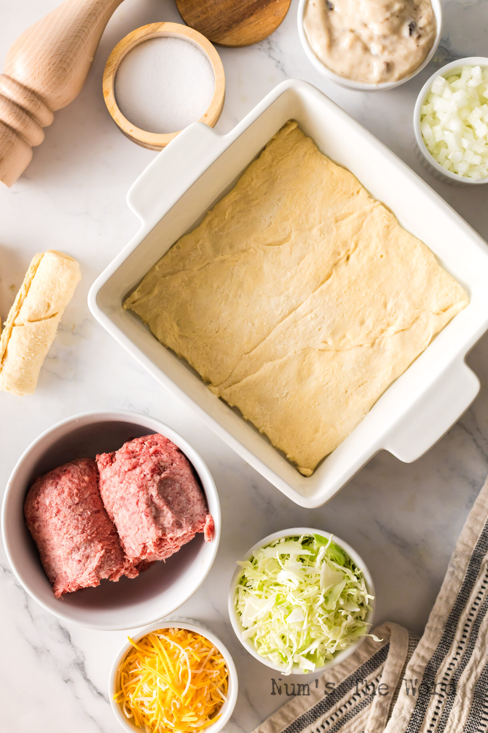 All ingredients laid out on counter.
