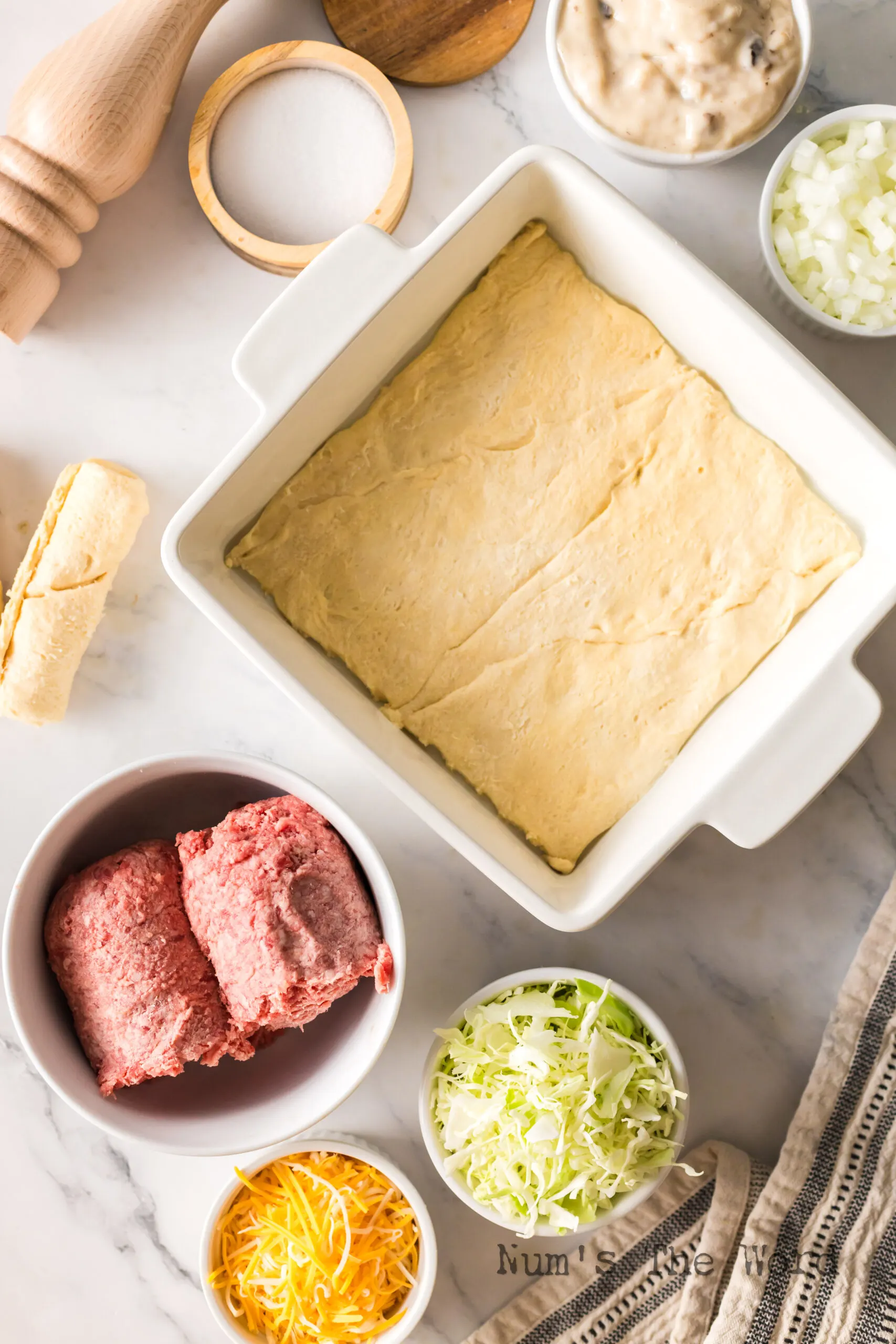 All ingredients laid out on counter.