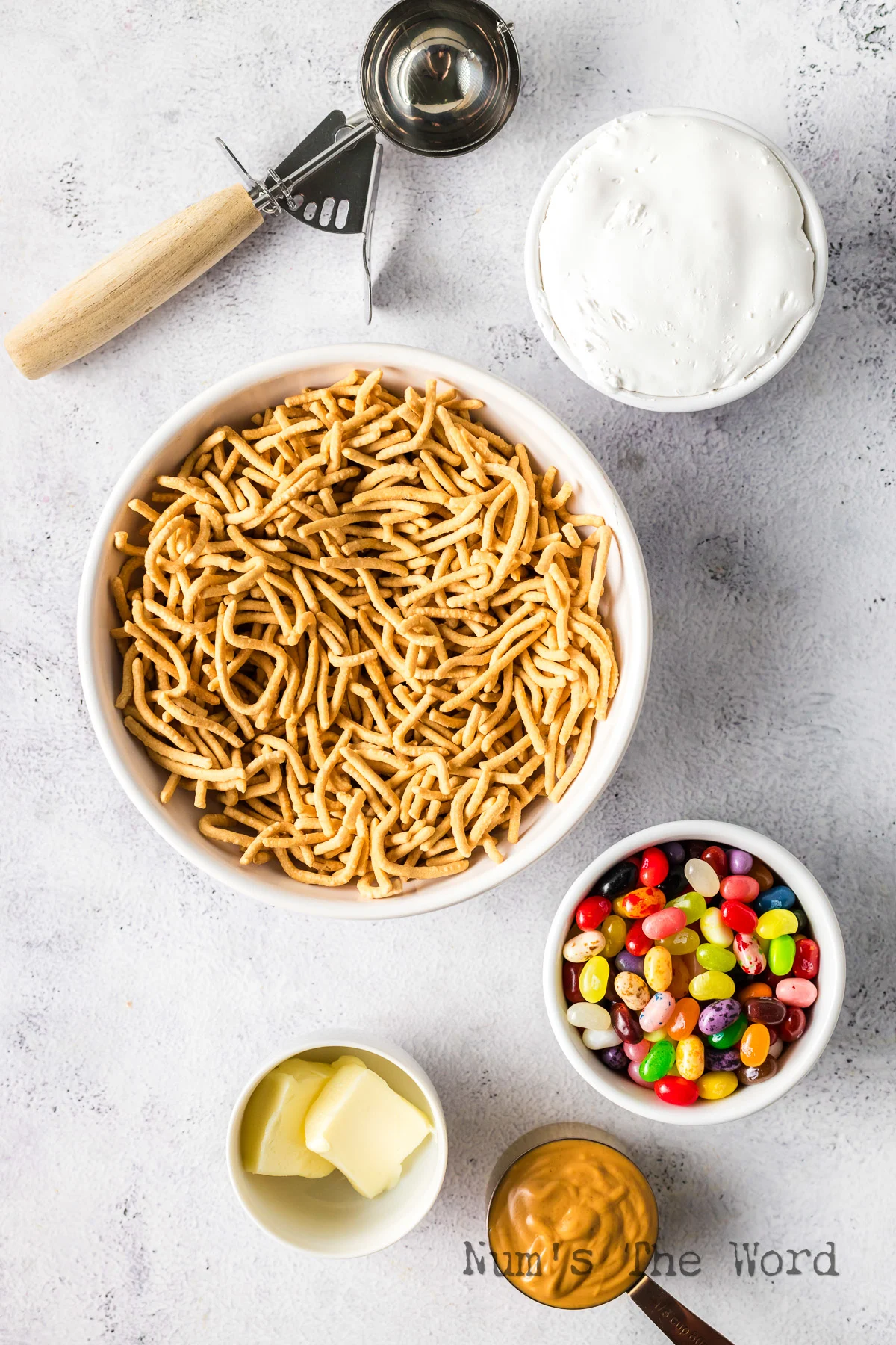 all ingredients laid out on counter, ready to assemble.