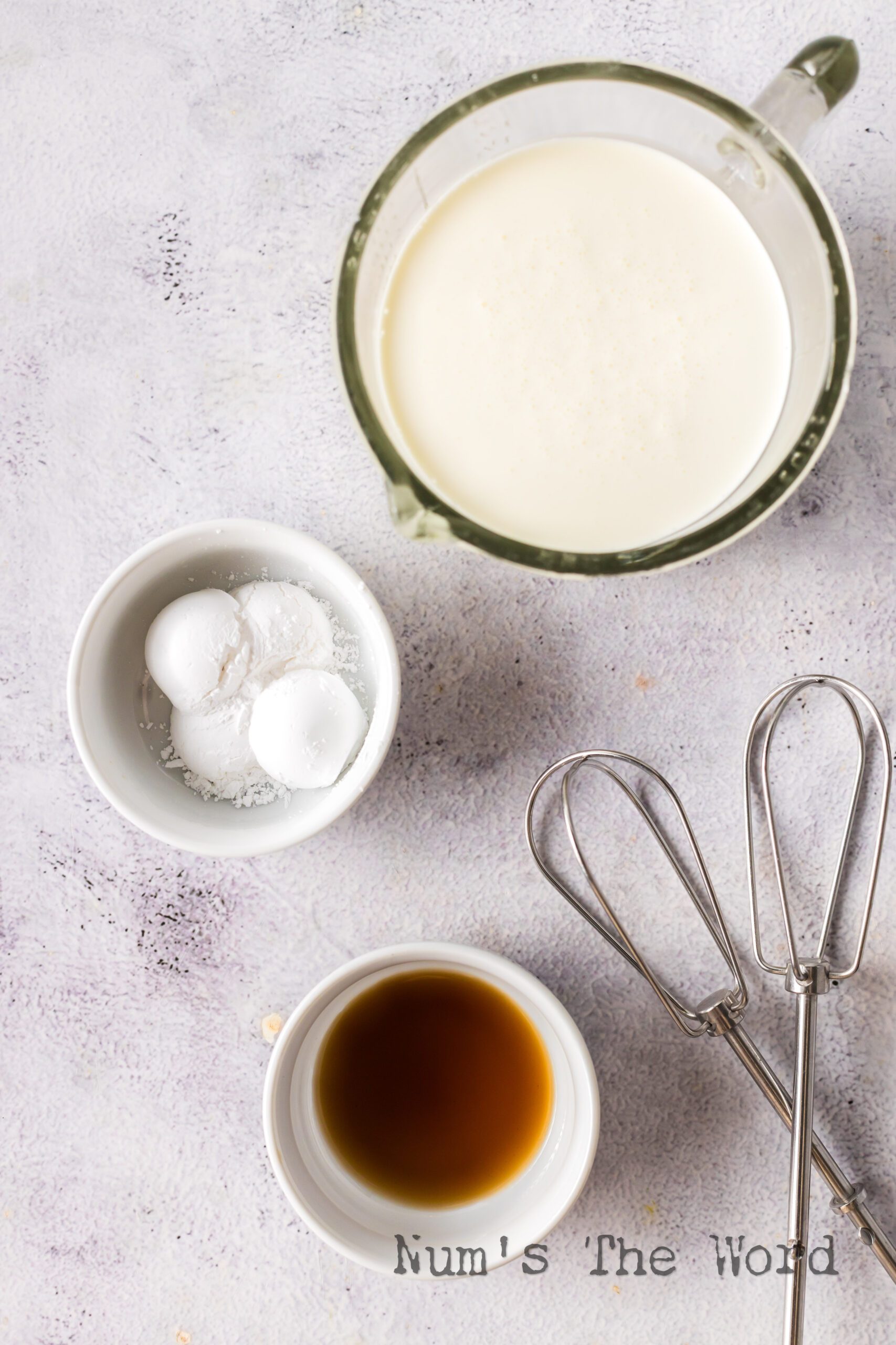 All ingredients laid out on the counter, ready to assemble.