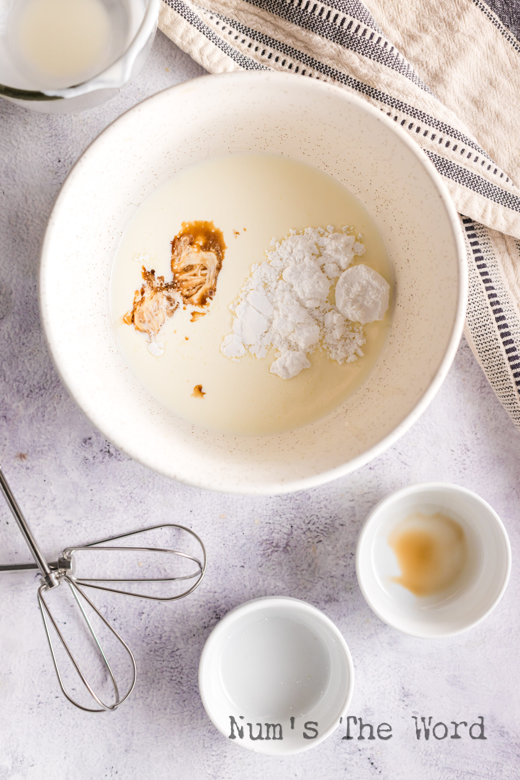 all ingredients in a bowl, unmixed.