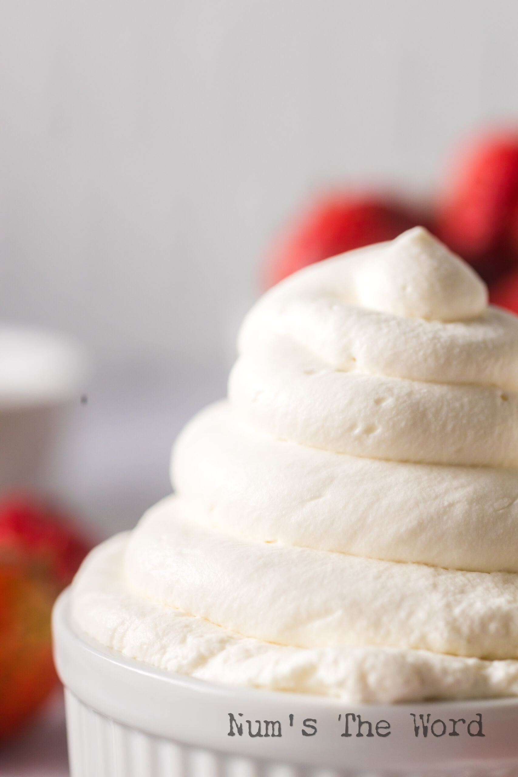 whipped cream piped in a bowl